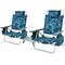 2 Packs 5-Position Outdoor Folding Backpack Beach Table Chair Reclining Chair Set